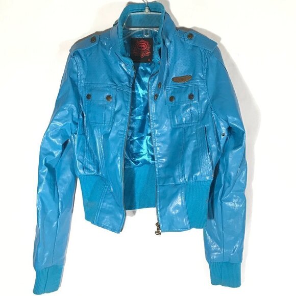 ECKO Women Baby Blue Zip Up Jacket - Picture 2 of 12